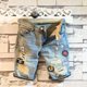 thumbnail image 2 of Pantalones cortos vaqueros rectos con gráficos para hombre, hasta la rodilla, multicolor, largos, cortos, para hombre, estilo Harajuku, azul, Y2k, hip hop, 2 of 4
