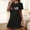 Black, variant on Sakmal Short Moo Moos for Women Nightgown Cute Black Nightwear Short Sleeve Love Print Nightgowns for Women