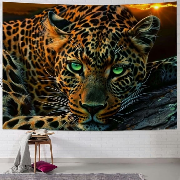 BCIIG Leopard Tapestry Wall Hanging Unique Style for Home Wall Decor Art Living Room Bedroom Dorm Farmhouse Apartment, Soft with Vivid Colors, Gift for Family and Friends,