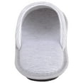 thumbnail image 3 of ABSOLUTE FOOTWEAR Womens Positive Quote Striped Padded Insole Slip On Mule Slippers - Grey - Medium (US 7-8), 3 of 7