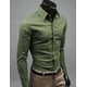 thumbnail image 2 of Camisas de lujo para hombre Casual con cuello Formal Slim Fit Camisas Tops, 2 of 2