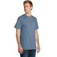 thumbnail image 4 of Port & Company Pigment Dyed Pocket Tee-S (Denim Blue), 4 of 6