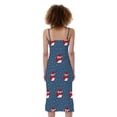 thumbnail image 2 of Christmas Snowy Penguin Pattern Print Slim Fit Midi Cami Dress, Jesus Christian Fashion Summer Maxi Sexy Casual Dress For Women, 2 of 4