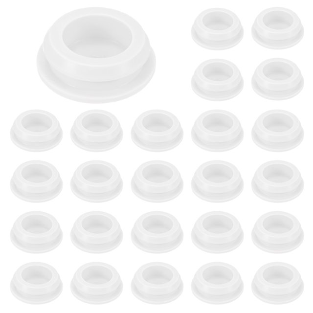 Uxcell 25-Packs Tapones de Silicona, Tapones de Agujero con Bloqueo a Presión para Agujeros de 15.5-17mm, Tapones de Goma para Agujeros Redondos Impermeables