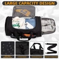 thumbnail image 3 of 27.5In Expandable Gym Bag For Men,58L Large 3 in 1 Sports Travel Duffle Bag With Shoes Compartment,Water Resistant Sports Gym Tote Bags Multi-functional Travel Backpack Overnight Bag, 3 of 9
