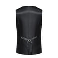 thumbnail image 4 of Sleeveless Shirts For Men Qiggri Men Fashion Retro Have Pockets-Breasted V-Neck Vest Tops Blouse Suit Vest For Men, 4 of 9