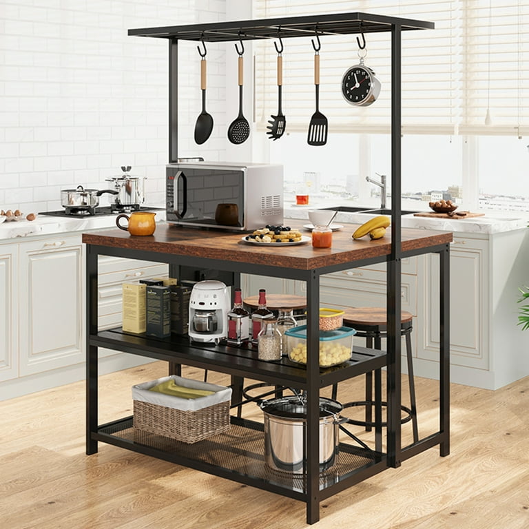 mini stand 40個、3 stand5個 Whizmax 47 in Kitchen Island with Storage and Power Outlet, 3 Tier