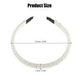 thumbnail image 2 of Unique Bargains 1pc Faux Crystal Headband Women Hairband Hair Accessories 0.59 Inch Wide White, 2 of 7