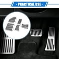 thumbnail image 2 of 3pcs Car Gas Accelerator Brake Foot Rest Pedal Cover Pad for Kia Carnival 2022-2023 Antislip Silver Tone, 2 of 6