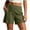 Army Green02, variant on Costeam Womens Solid Faux Linen Bermuda Shorts Dual Layer Fold Over Drawstring Waist Side Inset Pockets Loose Mid Thigh Breathable Woven Fabric Casual Cropped Bottoms