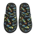 thumbnail image 1 of Balery Colorful Skateboard Pantuflas de Casa de Felpa Silenciosas con Diseño Estampado, Zapatillas Cómodas Antideslizantes de Algodón para Interior-Large, 1 of 8