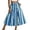Dark Blue, variant on Women's Tennis Skirts Women Summer Striped High Waisted A Line Elastic Waist Flowy Ankle Beach Skirt Blue M