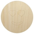 thumbnail image 1 of Heart Eyes Love Happy Face Emoticon Wood Shape Unfinished Piece Cutout Craft DIY Projects - 4.70 Inch Size - 1/4 Inch Thick, 1 of 7