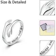 thumbnail image 4 of Rings for Women Sterling Silver, Adjustable Hug Ring Jewelry Gift for Women, 4 of 6