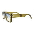 thumbnail image 3 of Flat Top Angular Geometric Rectangle Luxury Fashion Sunglasses Green - Blue Yellow, 3 of 4