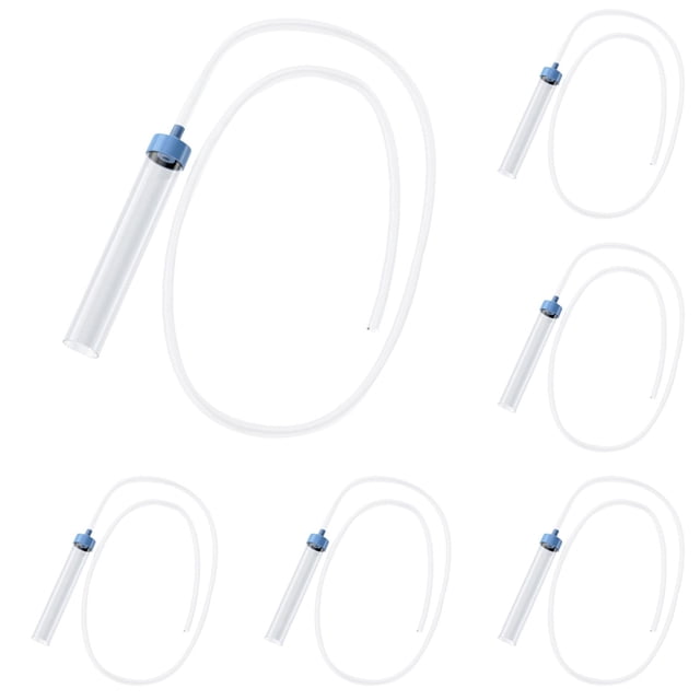 WUSUOWEI 6PCS Manual Water Changer Cleaner Water Filter,Siphon Fish Tank Sand Washing Change,Syphon Tube Fluids Transfer Tool Sand Vacuum Tool,Fish Tank Tool,Aquarium Cleaning AS999 Shake