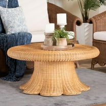 bali & pari Avalon Boho Coffee Table, Light Honey