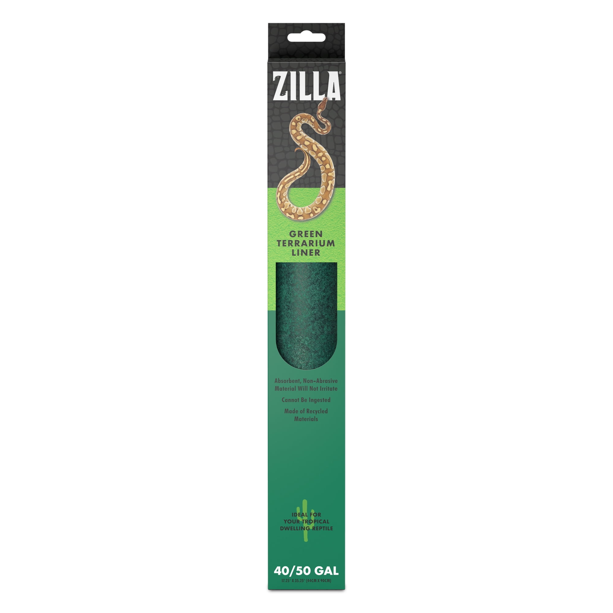 Zilla Reptile Terrarium Liner Green Green|Brown 40/50 Gallon
