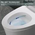 thumbnail image 4 of 1.28 GPF Tankless Elongated Smart 1-Piece Toilet in White with Heated Seat, Auto Flush, Foot Touch Control Flush, 4 of 15