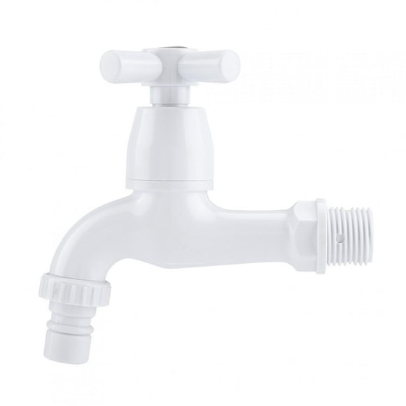 Connectez rapidement le robinet, robinet d'eau de bassin d'évier de robinet de machine à laver en plastique ABS avec bec unique et poignée G1/2(4)