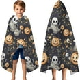 thumbnail image 3 of Nightmare Before Christmas Halloween Pattern Hooded Bath Towel，60"x35" for Ages 3 To 12 Kids, Quick Dry Lightweight Soft Microfiber Hood Beach Towel Cover Up for Kids, 3 of 7