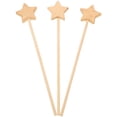thumbnail image 1 of 3 varitas mágicas de madera sin terminar con forma de estrella, ideales para fiestas de hadas., 1 of 8