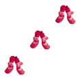 thumbnail image 2 of Billuyoard 4 piezas de zapatos reflectantes para mascotas, botas de lluvia para la nieve, conjunto de calcetines antideslizantes, medias de buena Type1 NO1, 2 of 6