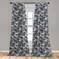 thumbnail image 5 of Ambesonne Camouflage Curtains, Grey Color Shades, Pair of 28"x95", Grey Coconut, 5 of 5