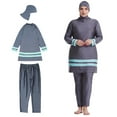 thumbnail image 3 of Traje de baño Salvador musulmán de cobertura completa 2XL Gris, 3 of 10