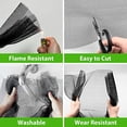 thumbnail image 5 of Replacement Window Screens, 59X106 Inch Durable Window Screen Mesh for Patio Porch Door Windows, DIY Adjustable Fiberglass Screen Repair Kit Sliding Net Roll Pet, Black by, 5 of 7
