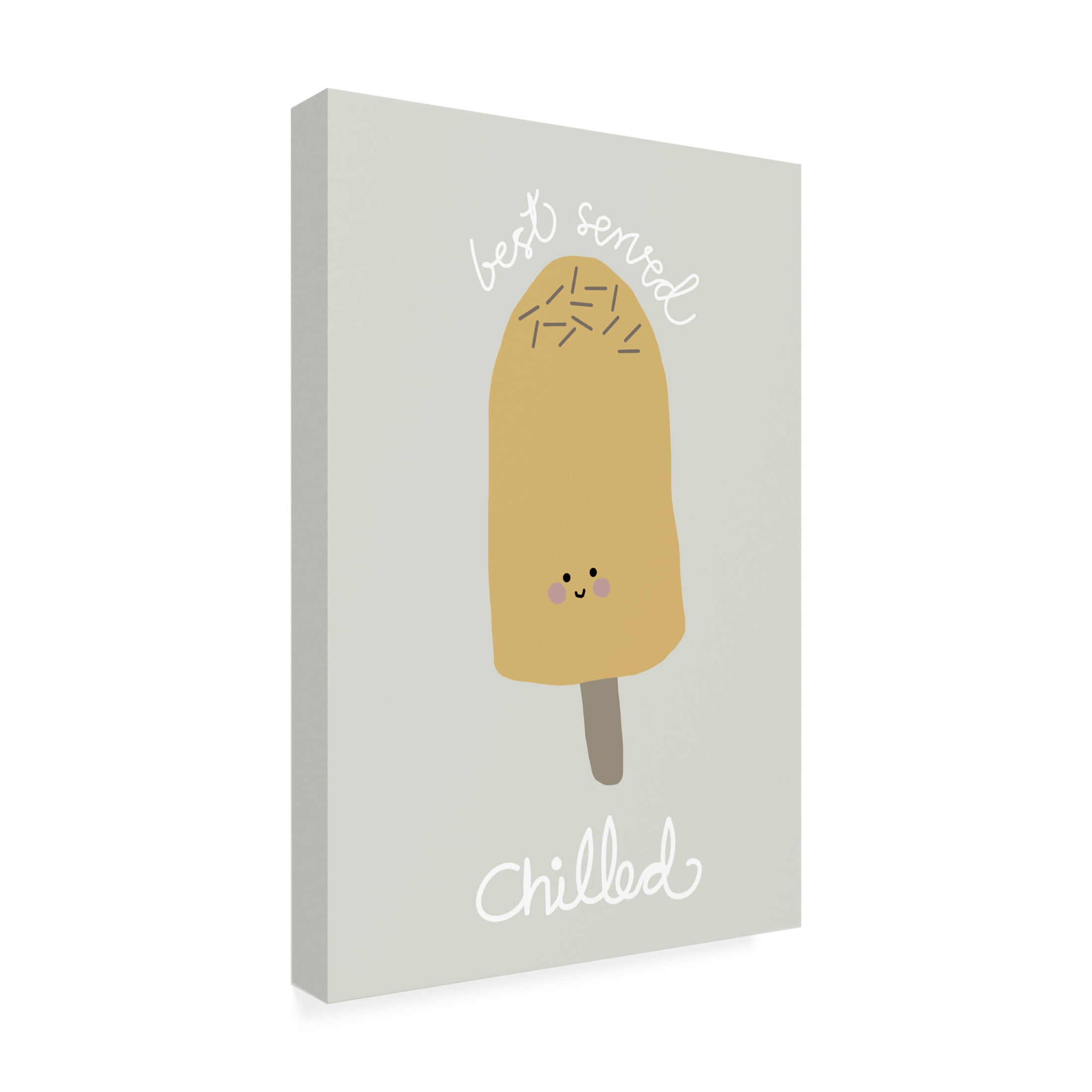 Canvas Wall Art - Pictufy Studio Ii 'Chilled Ice Cream' Wall Art for Living Room, Bedroom, or Office Décor by Trademark Fine Art - 30 x 47 Inches