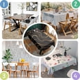 thumbnail image 4 of Black Gold Wave Marble Pattern Rectangle Tablecloth 60"x84",Waterproof Polyester Rectangle Table Cloth, Wipeable Spillproof Polyester Tablecloth for Dining, Camping, Indoor and Outdoor, 4 of 5