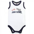 thumbnail image 3 of Hudson Baby Infant Boy Cotton Sleeveless Bodysuits 5pk, Shark, 0-3 Months, 3 of 4
