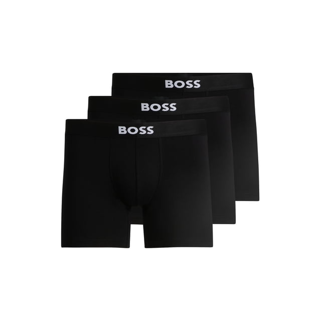 Pack de 3 bóxers tipo bóxer con logo BOSS en negro carbón XXL