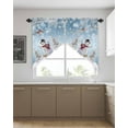 thumbnail image 5 of Christmas Valance For Windows Washable Swag Curtains - Christmas Snowman Fantasy Snowflake Blue Valances Kitchen Curtains Valances For Living Room Bedroom Short Swag Topper Curtains 36"x36"x2, 5 of 8