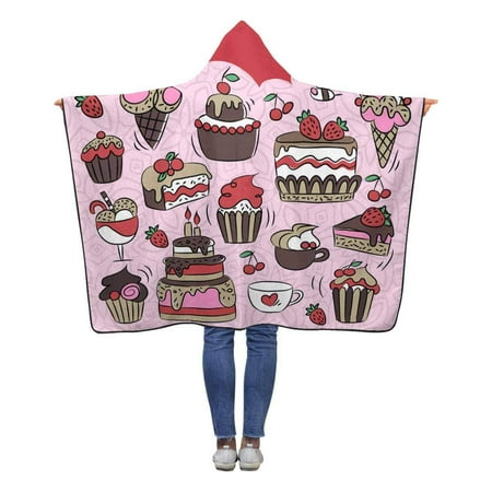 Pillow Talk Pattern - ASHLEIGH Sweet Pillow Talk Pattern Hooded Blanket 50x60 inches Kids Girls Boys Toddler Throw Polar Fleece Blankets Wrap