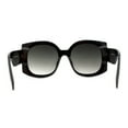 thumbnail image 4 of Womens Thick Temple Plastic Square Mod Butterfly Sunglasses Brown Smoke, 4 of 5