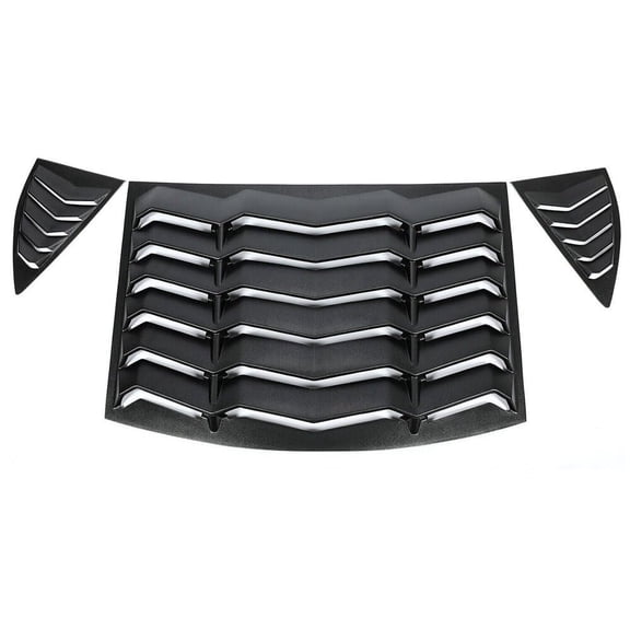 Suitable for GT Lambo Style ABS Matte Black Rear and Side Window Louvers Sunshade Covers for 2010-2015 Chevy Chevrolet Camaro