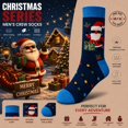 thumbnail image 4 of Unisex Christmas Crew Socks Cotton Blend Jacquard Knit Long Socks Holiday Character Pattern Casual Daily Wear Mid Calf Santa Claus Novelty Funny Xmas Gift Winter Warm Breathable, 4 of 4