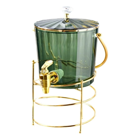 

Drink Fridge Dispenser 2.2L Lemonade Dispenser for Fridge Wedding Restaurant Green Faucet Rack