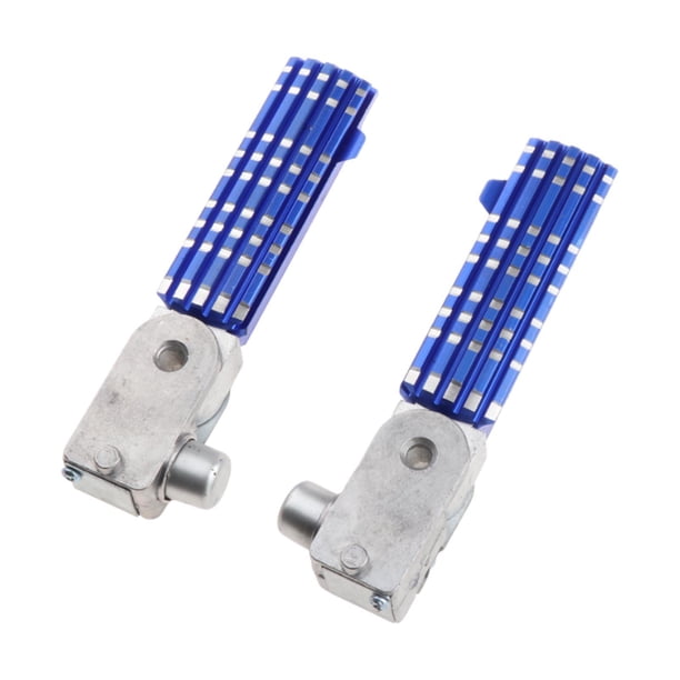 2 reposapiés para motocicletas, accesorios plegables antideslizantes, suministros de aleación de aluminio, instalación sencilla, piezas de repuesto Azul