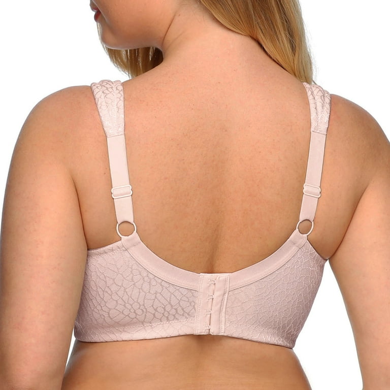 Exclare Women's Full Coverage Plus Size Comfort Double Support Unpadded  Wirefree Minimizer Bra (44DD, Pink) 