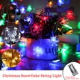 thumbnail image 1 of Xihbxyly Luces Led de Copo de Nieve, Cadena Navideña de 10 M, 80 Led, 8 Modos de Iluminación, Control Remoto Incluido, Cable de Cobre Flexible, Decoración de Invierno, Fiesta, Interior y Exterior, Fu, 1 of 2