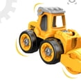 thumbnail image 3 of 4pcs Kids Playset Tire Hacia Atrás de Los Coches Road Roller Bulldozer Pile Driver Sunnimix Camiones de construcción, 3 of 6