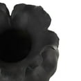 thumbnail image 5 of DecMode 9" Abstract Wide Rounded Floral Shaped Black Ceramic Vase with Petal Rim, 5 of 9