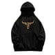 thumbnail image 3 of MHFRRA Sudadera con Capucha y Cordón con Estampado de Cabeza de Toro para Hombre, Estilo Informal, Cómoda, para Uso Diario Negro, 3 of 4