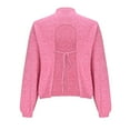thumbnail image 4 of Tnhcen Women's Sexy Backless Sweater Tie Back Long Sleeve Top Loose Fit Stretchy Knit Nylon Spandex Matte Pullover Crew Neck Casual Chic S-L, 4 of 6