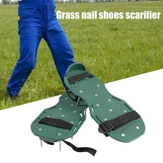 Gardenised QI003296 Lawn and Garden Aerator Spike Shoe Green