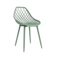 thumbnail image 3 of Kurv Indoor Outdoor Dining Chair - Aloe Green - Set of 2, 3 of 6