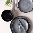 thumbnail image 3 of Stone Lain Dua Mid-Century Dinnerware Set Stoneware Black Service for 4, 12-Piece, 3 of 6